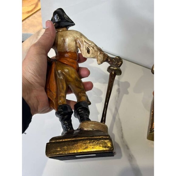 Vintage Pirate Figurine by Paul Herzel Bronze Clad S 10 x 4 - Picture 11 of 11